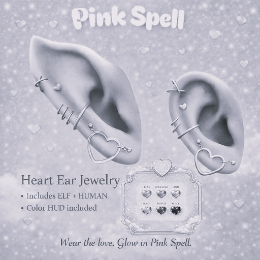 (DEMO) Pink Spell - Heart Ear Jewelry