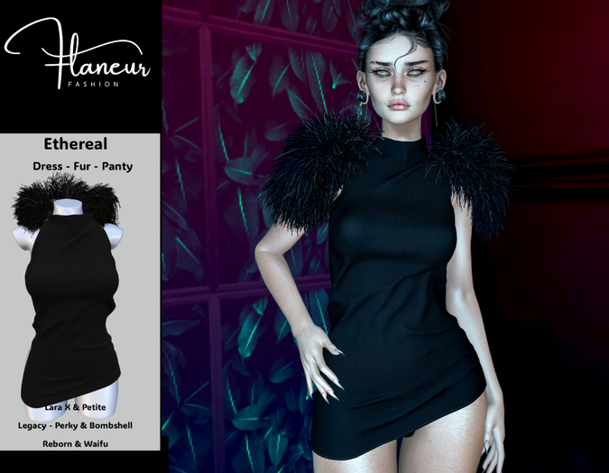 [Flaneur] Ethereal Black Dress