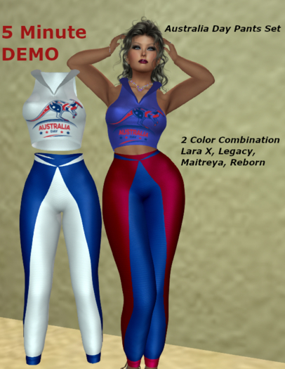 Australia Day Pants Set - Add Me-DEMO