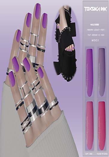 TOXSIKA INK - Nails Bebe - Hands&Feet +REBORN+LEGACY
