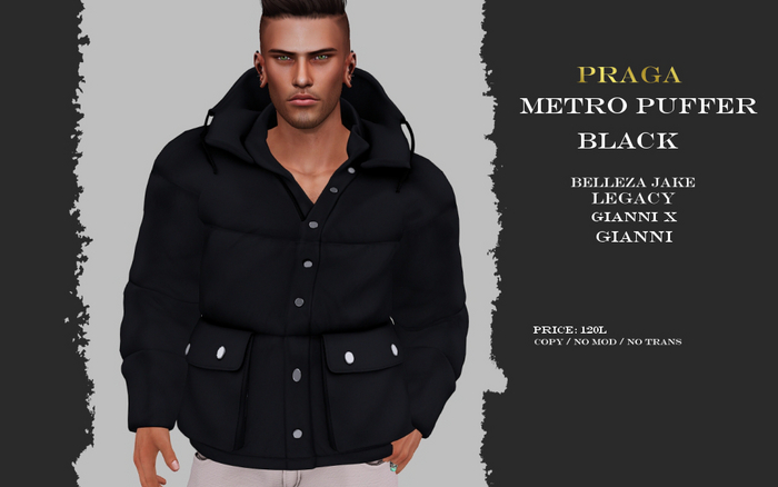 Praga Metro Puffer - Black
