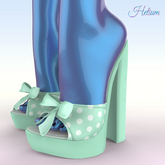 Mint Polka Jolie Heels LaraX