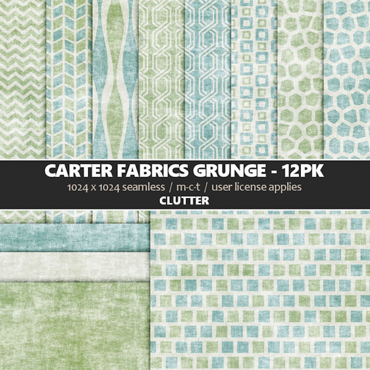 Clutter - Carter Fabrics Grunge - 12PK