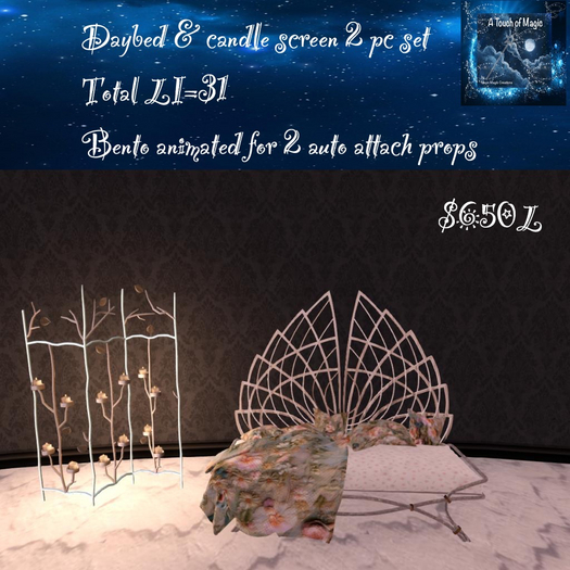 Daybed & candle screen set-Box LI=31