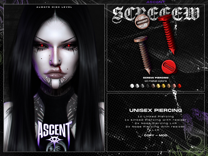 ASCENT - Screw Nostril Piercing