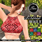 {Poeme} Sirocco Boho Halter Top w/HUD