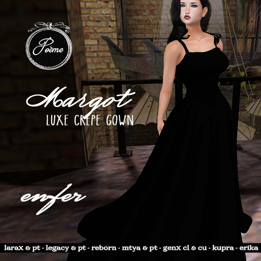 {Poeme} Margot Luxe Crepe Enfer Gown