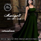 {Poeme} Margot Luxe Crepe Viridien Gown