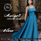 {Poeme} Margot Damasque Bleu Gown