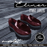 {Poeme} Elinor Merlot Penny Loafers