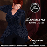 {Poeme} Georgiana Azure Georgian Coat Set