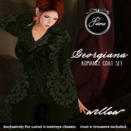 {Poeme} Georgiana Willow Georgian Coat Set