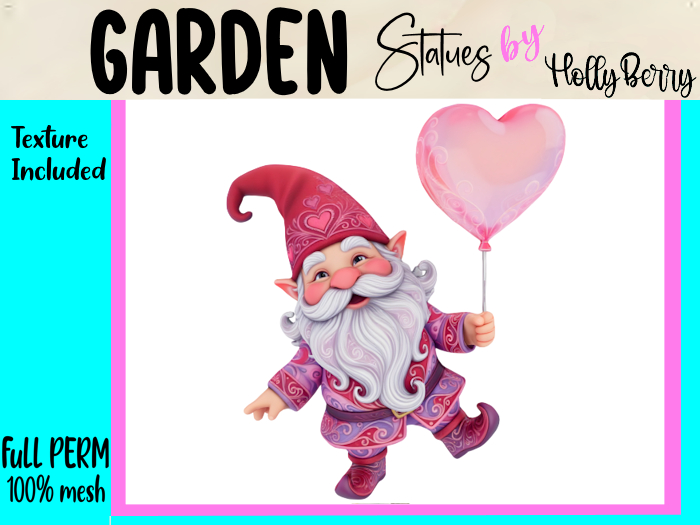 HB: Valentine Balloon Gnome FuLL PERM
