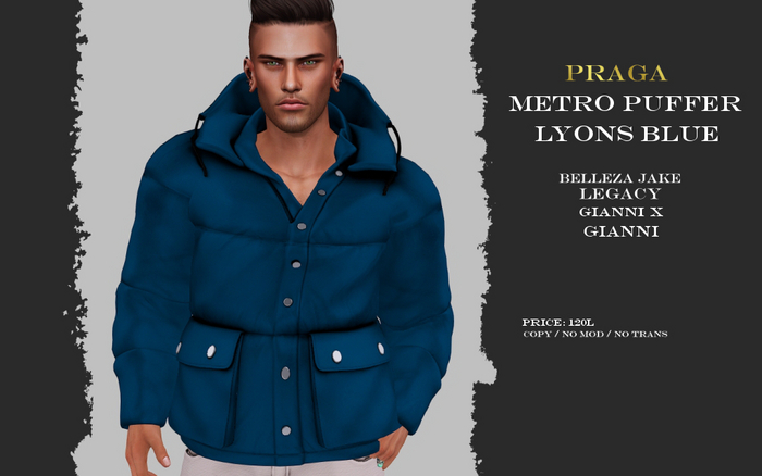 Praga Metro Puffer - Lyons Blue