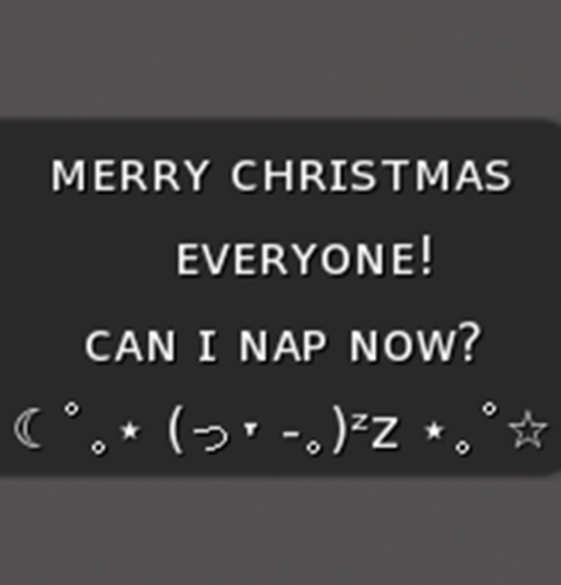 :: MG ::  Merry Christmas Nap - Male Gesture (with Sound)