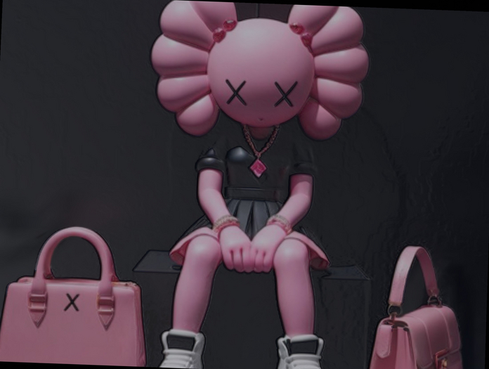 PINK KAWS RUG