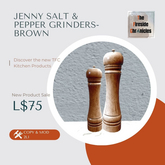 TFC - Jenny salt & pepper grinder brown cm (ADD)