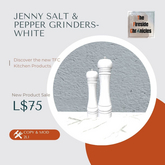 TFC -Jenny salt & pepper grinder White