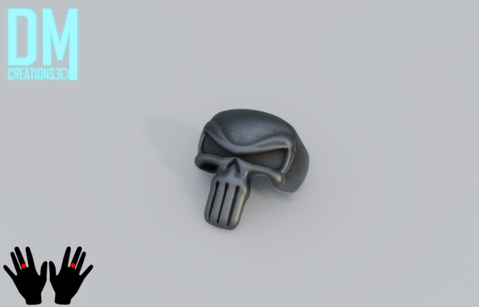 Skull Ring A02 Full Perm Mesh