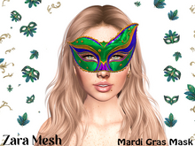 ZM PBR Mardi Gras Eye Mask FULL PERM MESH