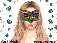 ZM PBR Mardi Gras Mask FULL PERM MESH