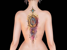 Ravenstone - 2K Pastel Watercolours Mystic Back Tattoo BOM  T54