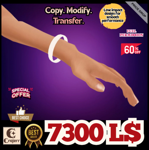 SleekCurve OneMesh – Full Perm Single Bangle