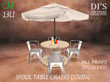 SPOOL TABLE CHAIRS DINING