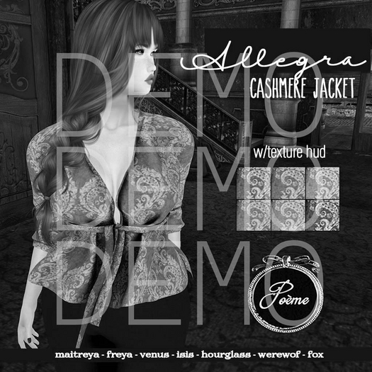 {Poeme} DEMO Allegra Cashmere Jacket w/HUD