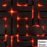 Black Metal With Red Lights Seamless Texture