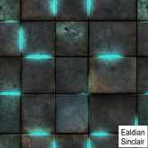 Steel with Aqua Lights Seamless Texture