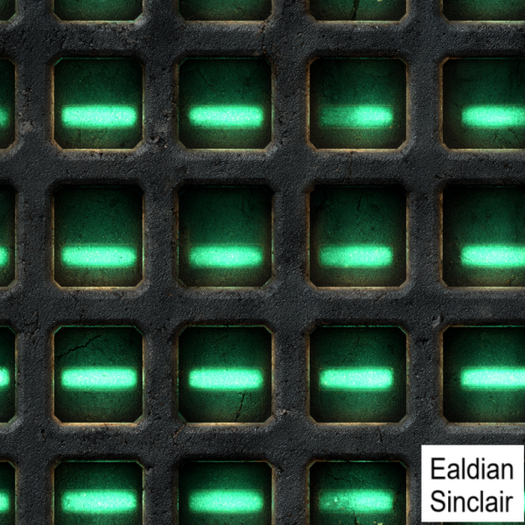 Steel With Green Lights Seamless Texture