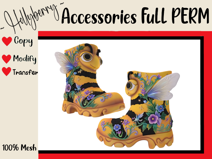HB: Whimsy Bumble Bee Boots FuLL PERM