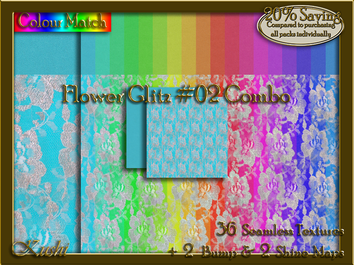 Flower Glitz #02 COMBO Texture Bundle