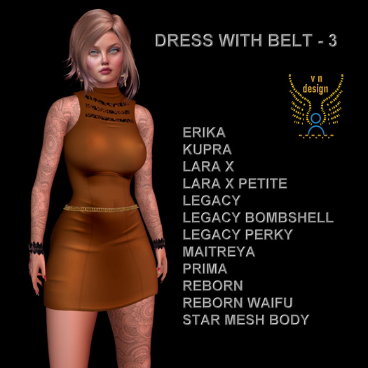 DRESS with Belt - 3