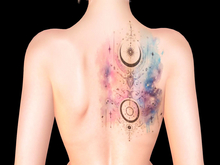 Ravenstone - 2K Pastel Watercolours Mystic Back Shoulder Right Tattoo BOM T53