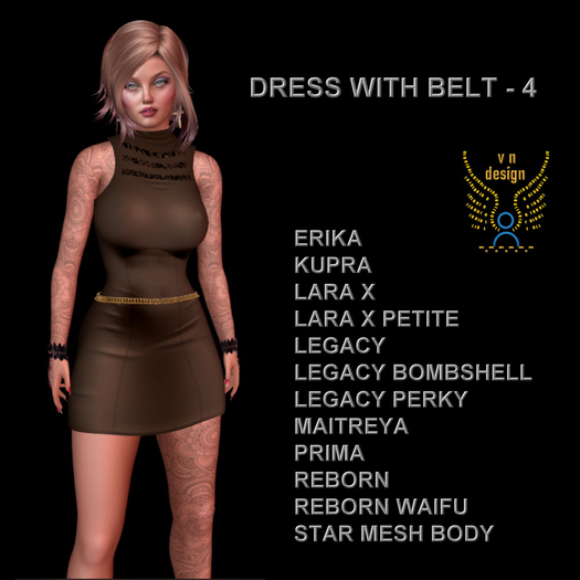 DRESS with Belt - 4