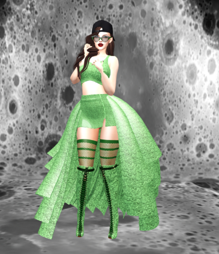 OSTARA Roses Skirt Set [February Green] (Assorted)