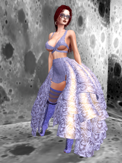 OSTARA Roses Skirt Set [Lavender] Legacy Pinup x Bombshell