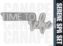 [Canape] Serene Spa Set - Time To Relax Neon Sign