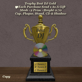 Trophy Best DJ Gold1