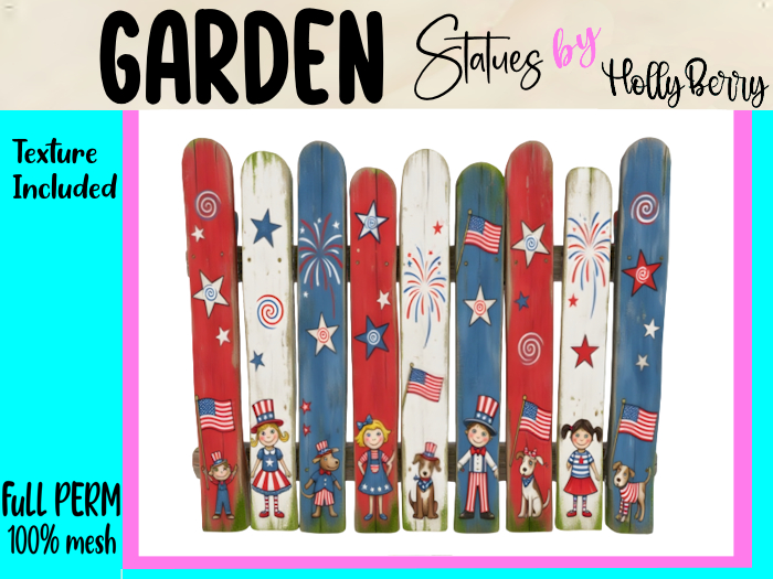HB: Patriotic Fence Panel FuLL PERM