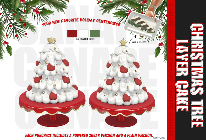 [Canape] Christmas Tree Cake - WHITE (V2)