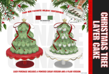 [Canape] Christmas Tree Cake - LT GREEN (V1)