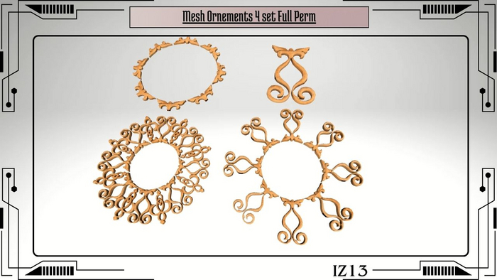 Mesh Ornements 4 set Full Perm isabelleize