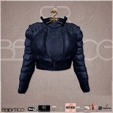 Baiastice_Poofy Suede Jacket-Navy