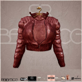 Baiastice_Poofy Suede Jacket-Garnet