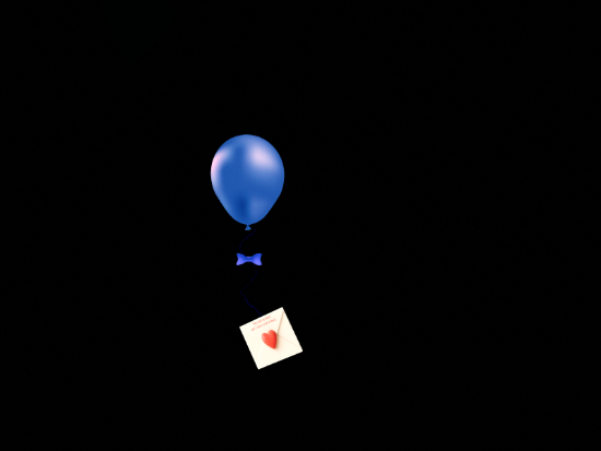 Balloon Blue with card 
