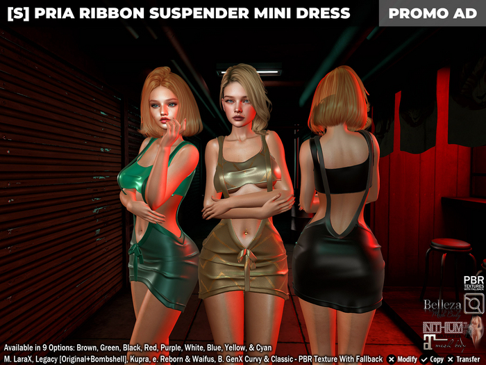 [S] Pria Ribbon Suspender Mini Dress Demo