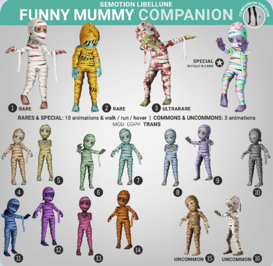 SEmotion Libellune Funny Mummy Companion RARE 01